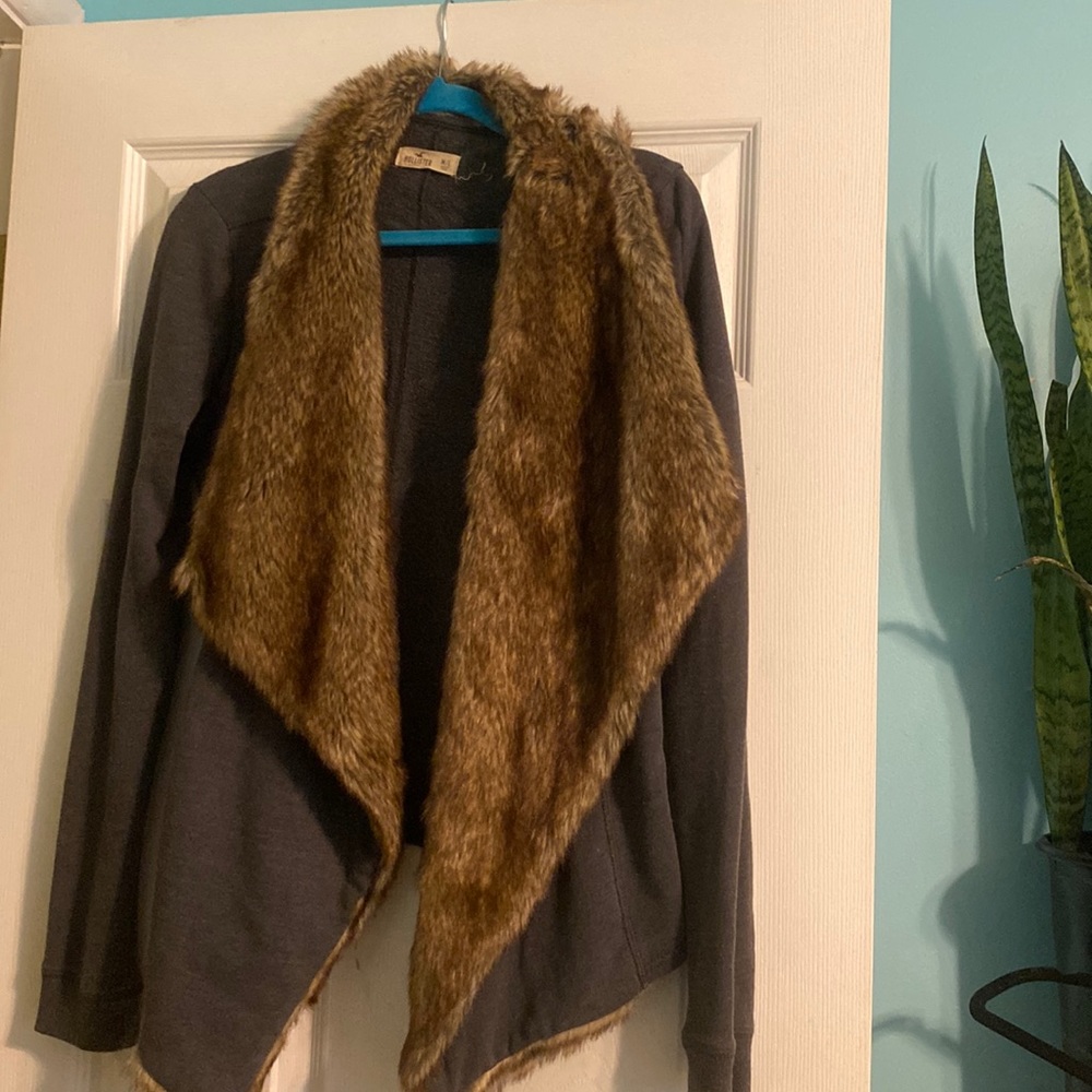 Faux fur sweater